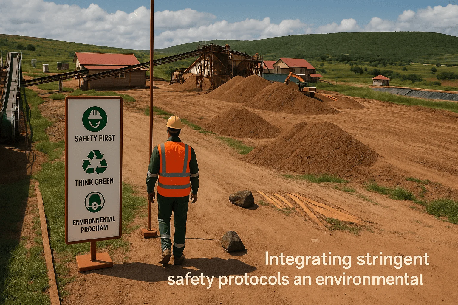 Industrial mining support area